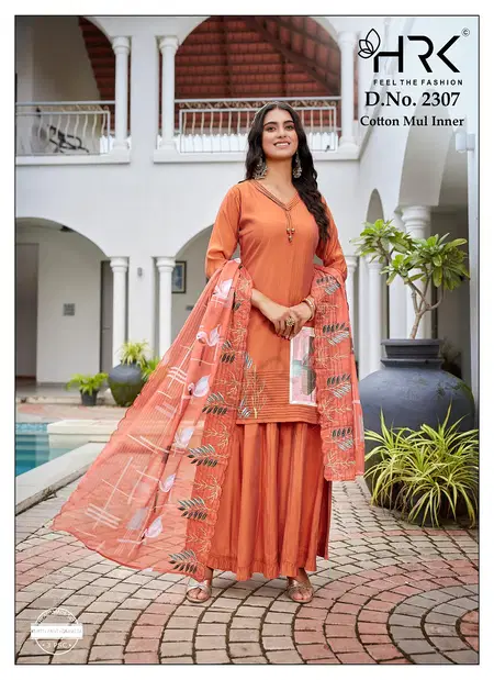HRK 2307 Roman Silk Kurti With Bottom Dupatta Suppliers In India

